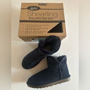 Kirkland Signature Black Shearling Ankle Boots